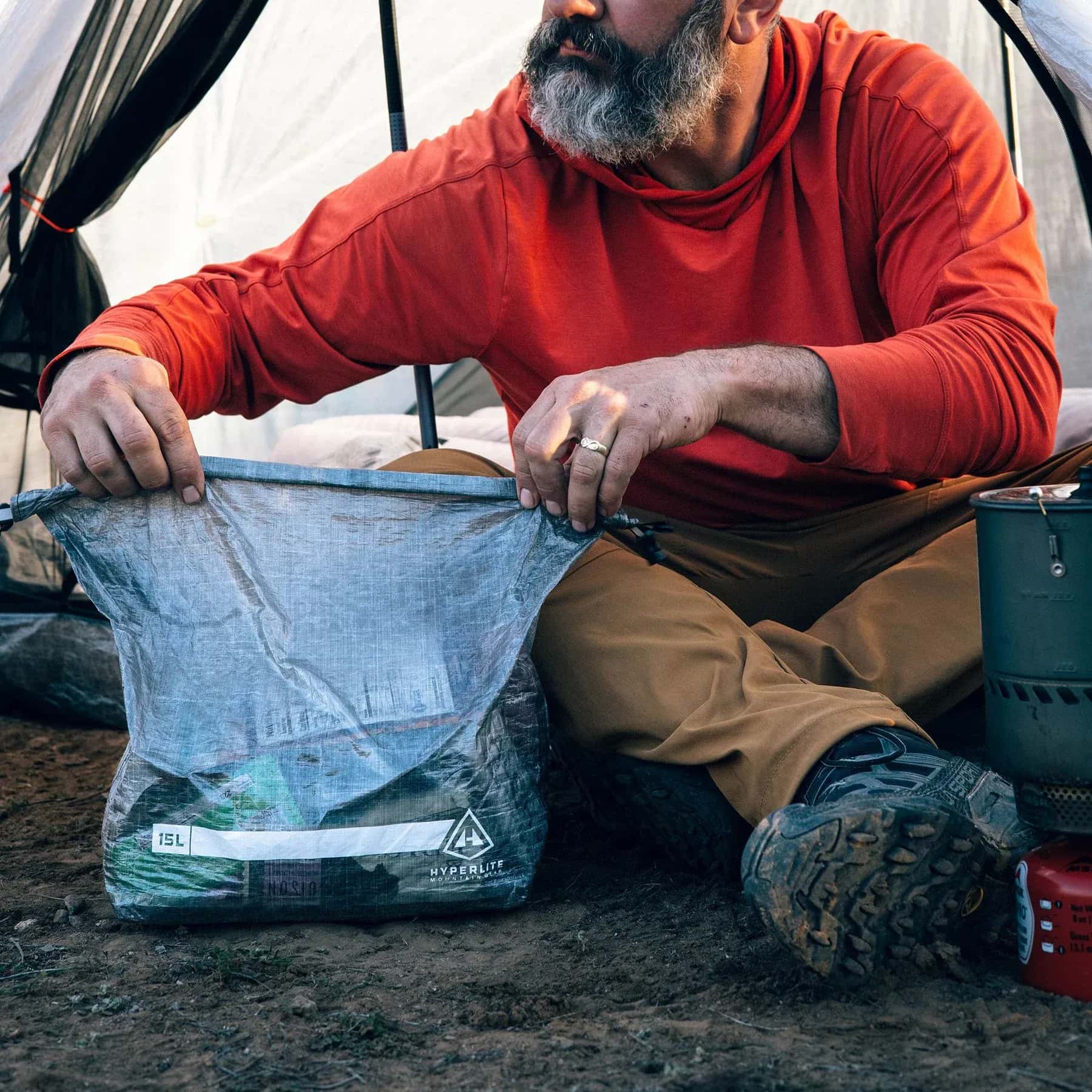 Hyperlite Mountain Gear Roll-Top Food Bag lifestyle