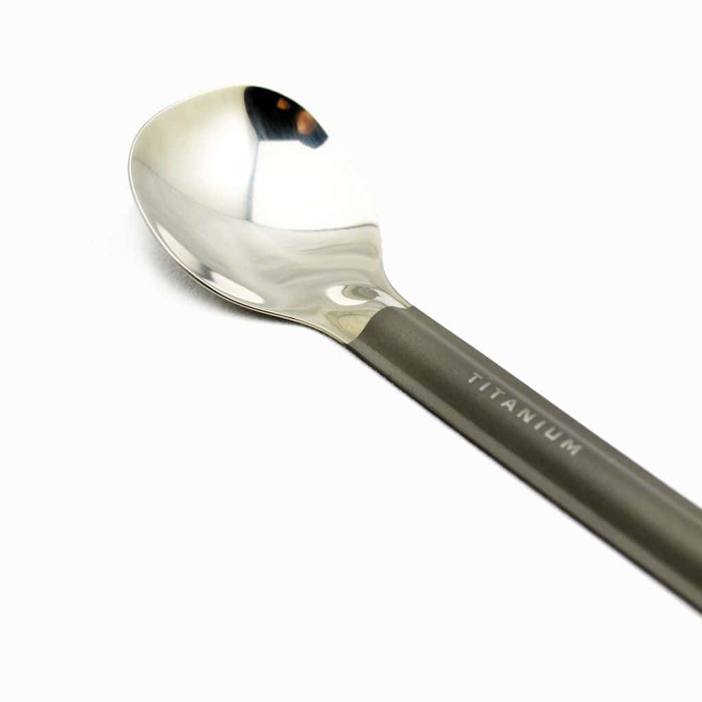 TOAKS Titanium Long Handle Spoon With Polished Bowl lifestyle