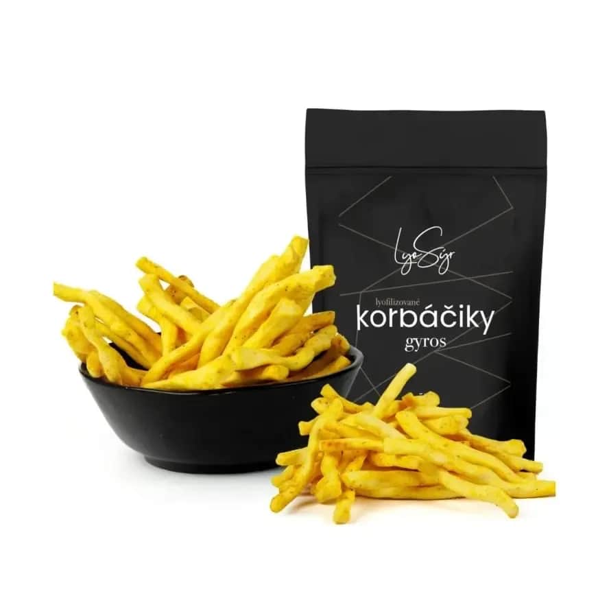 Lyofilizované pařené sýrové nitě – gyros 50 g