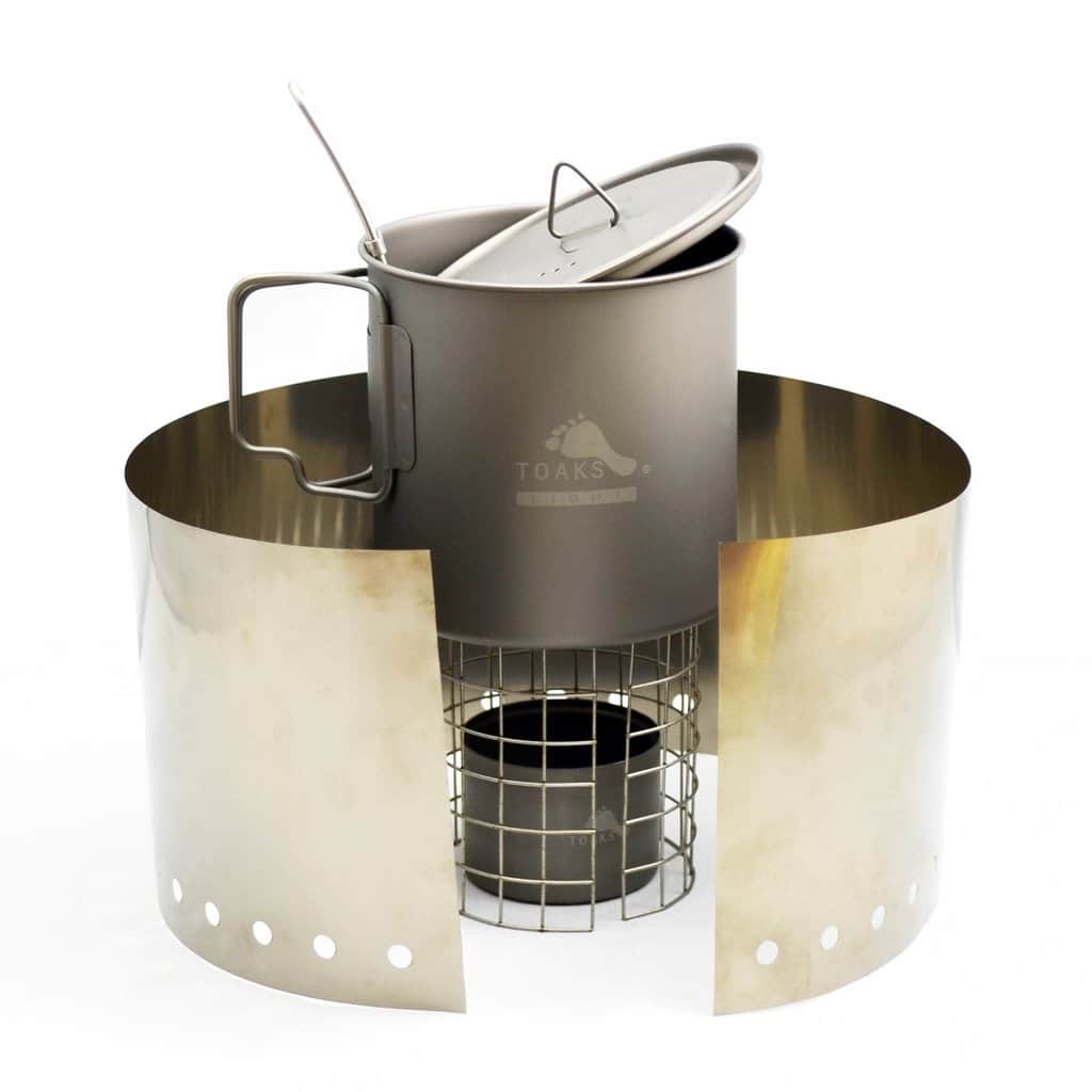 TOAKS Titanium Alcohol Stove Cook System with 650 ml Pot