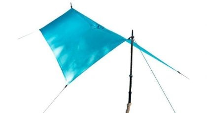 Pláštěnka a přístřešek v jednom balíčku Sea To Summit Ultra-Sil15D Nano Tarp Poncho - modré barvy