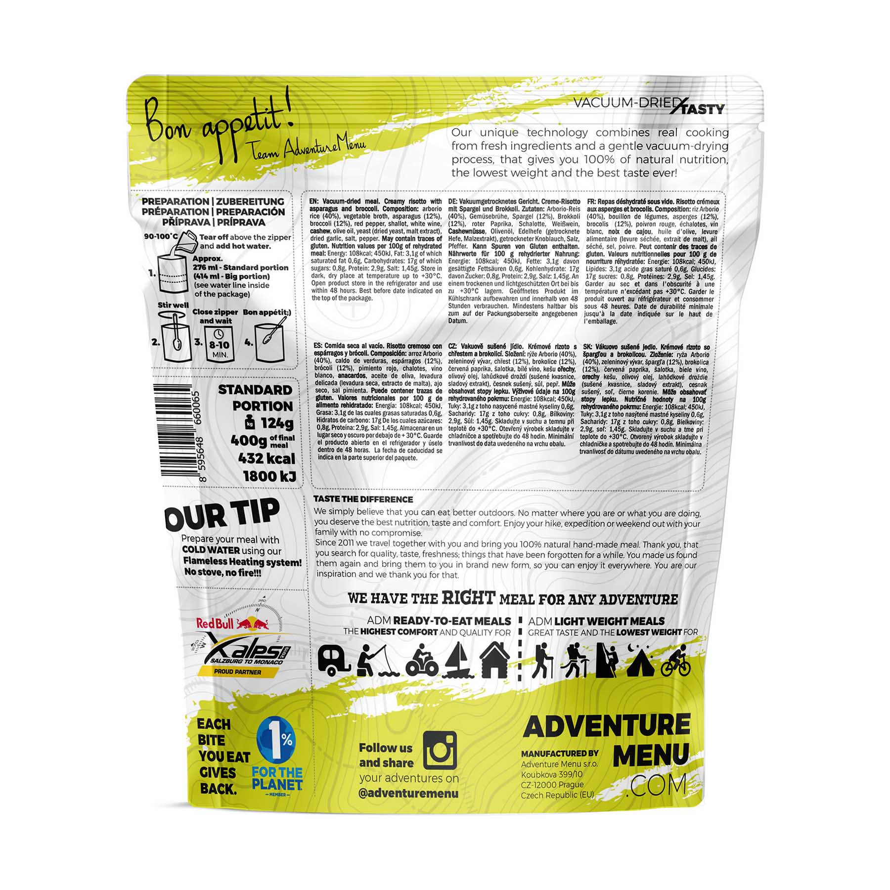 Pouch LW Creamy Risotto With Asparagus And Broccoli BACK