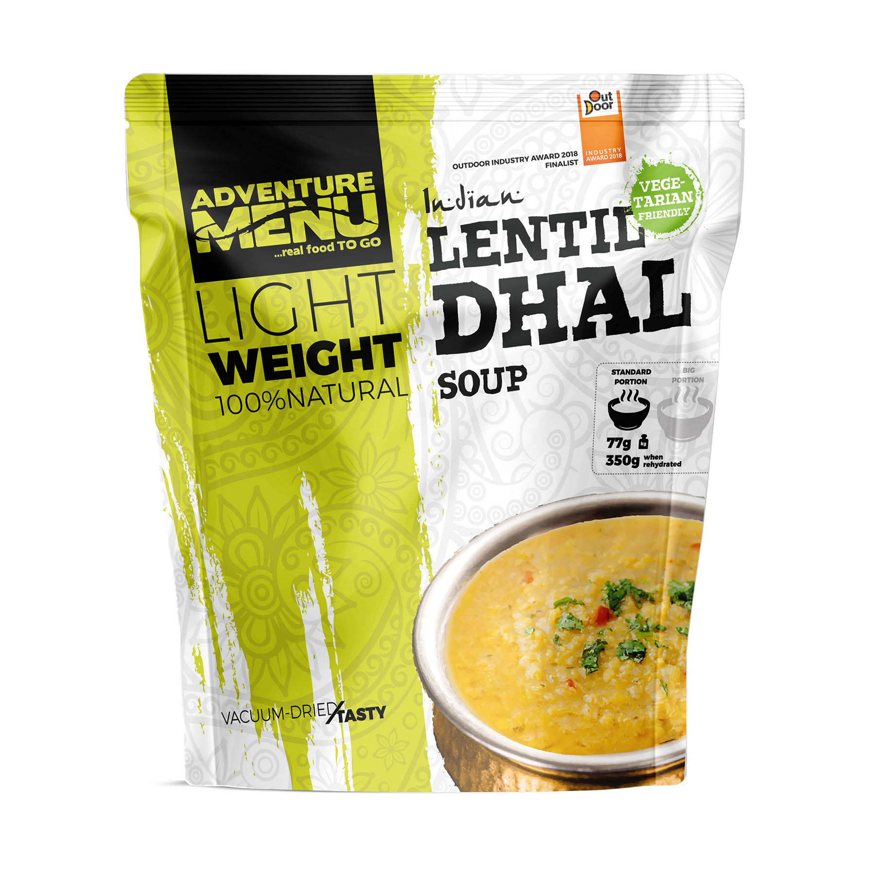Pouch LW Lentil Dhal Vakuově balené jídlo Adventure Menu Čočkový Dhal - pro milovníky pikantní Indie