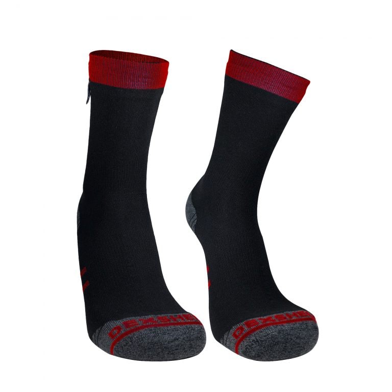 Nepromokavé ponožky DexShell Running Lite Sock - Red, XL