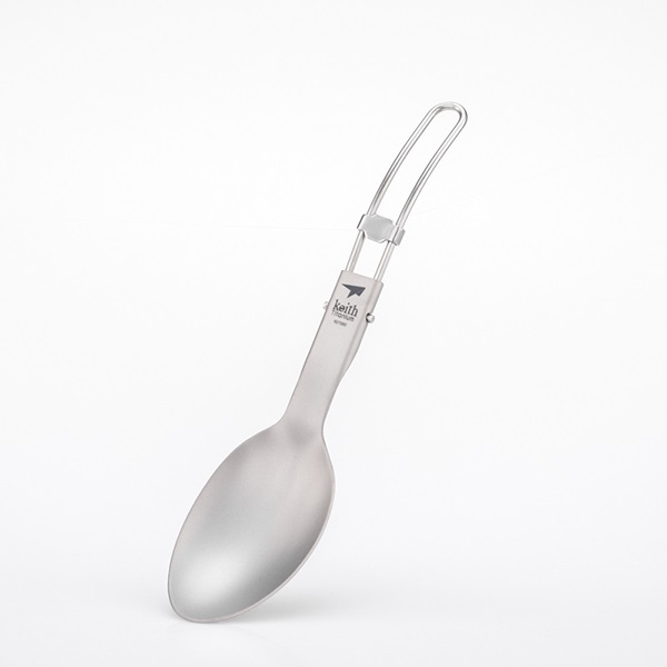 Kvalitně zpracovaná skládací titanová lžíce s pořádnou naběračkou Keith Titanium Folding Spoon