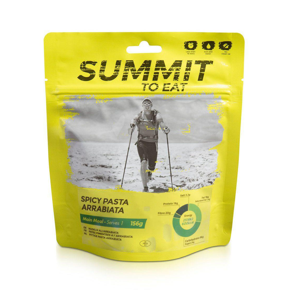 Dehydrované jídlo Summit To Eat Pikantní těstoviny Arrabiata - vynikající těstoviny Arrabiata v pikantní rajčatovo-česnekové omáčce vhodné i pro vegetariány.