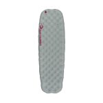Sea To Summit Womens Ether Light XT Insulated AMELXTINS WR A 1024x1024 Gray quilted inflatable camping sleeping pad with pink branding along the left edge