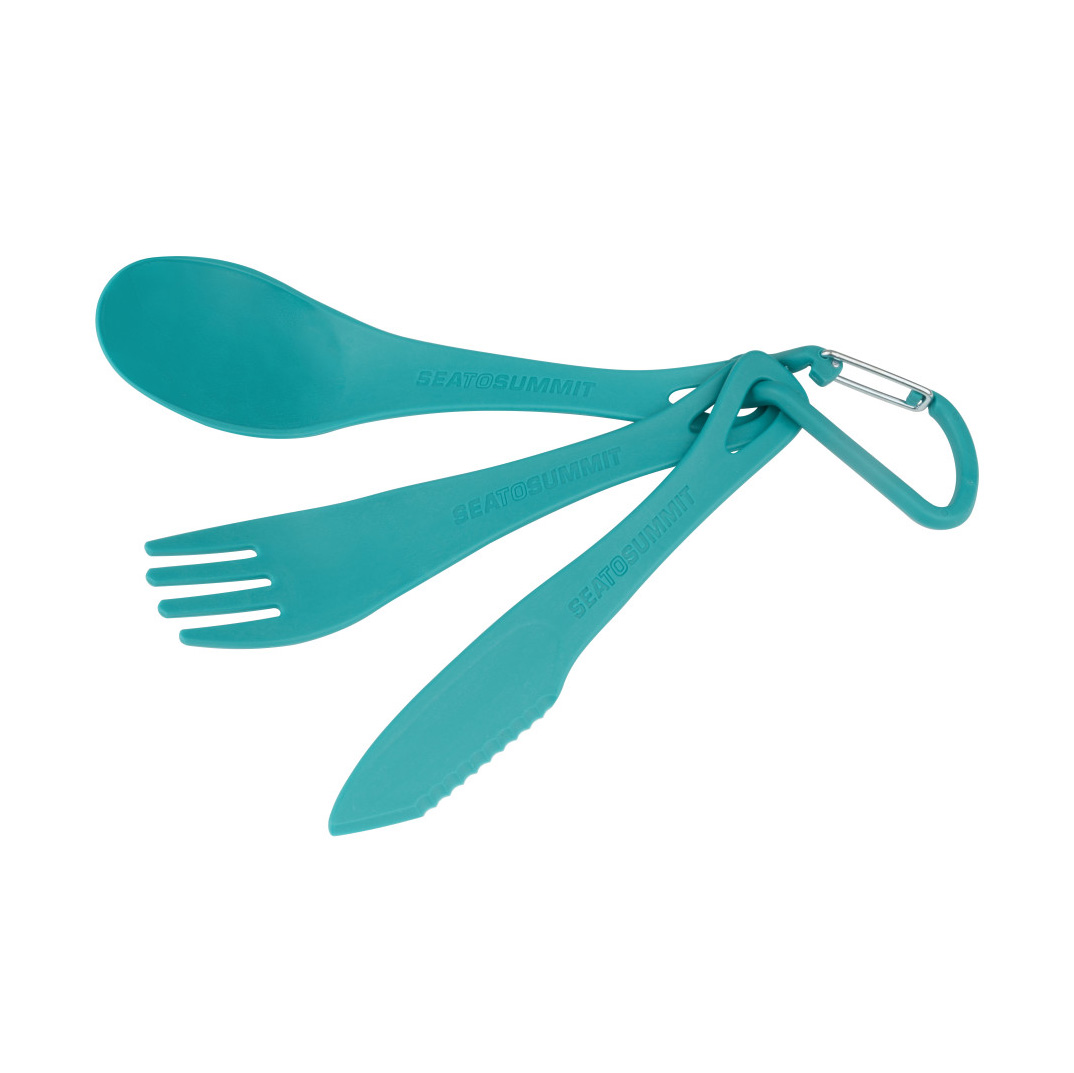 Sada příborů Sea To Summit Delta Cutlery Set - obsahuje lžíci, nůž, vidličku a karabinu