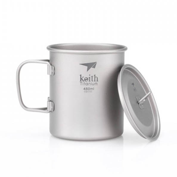 Titanový hrnek s pokličkou Keith Mug 450 ml