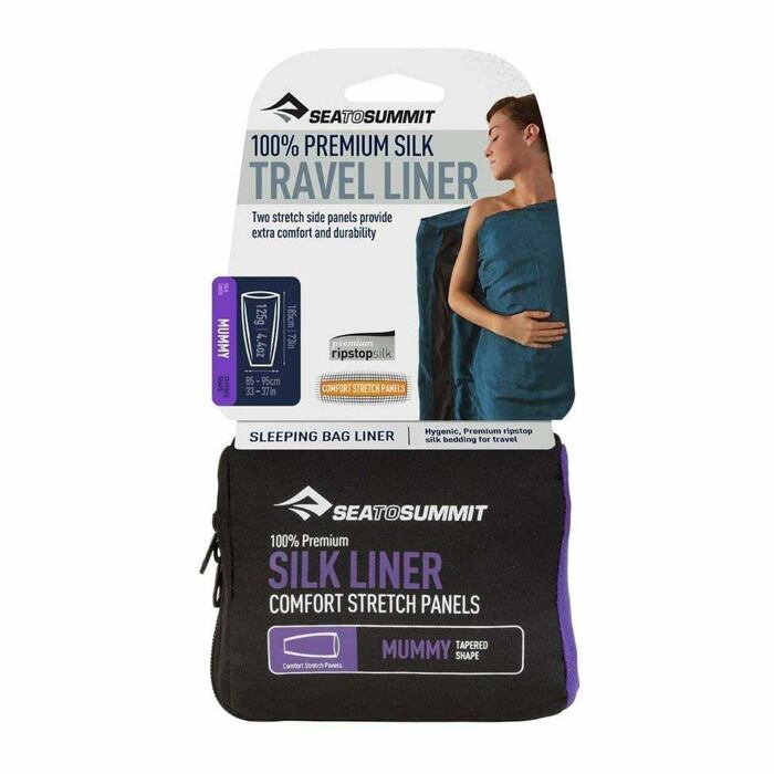 Sea To Summit Travel Liner 100% Premium Silk Mummy Tapered Shape