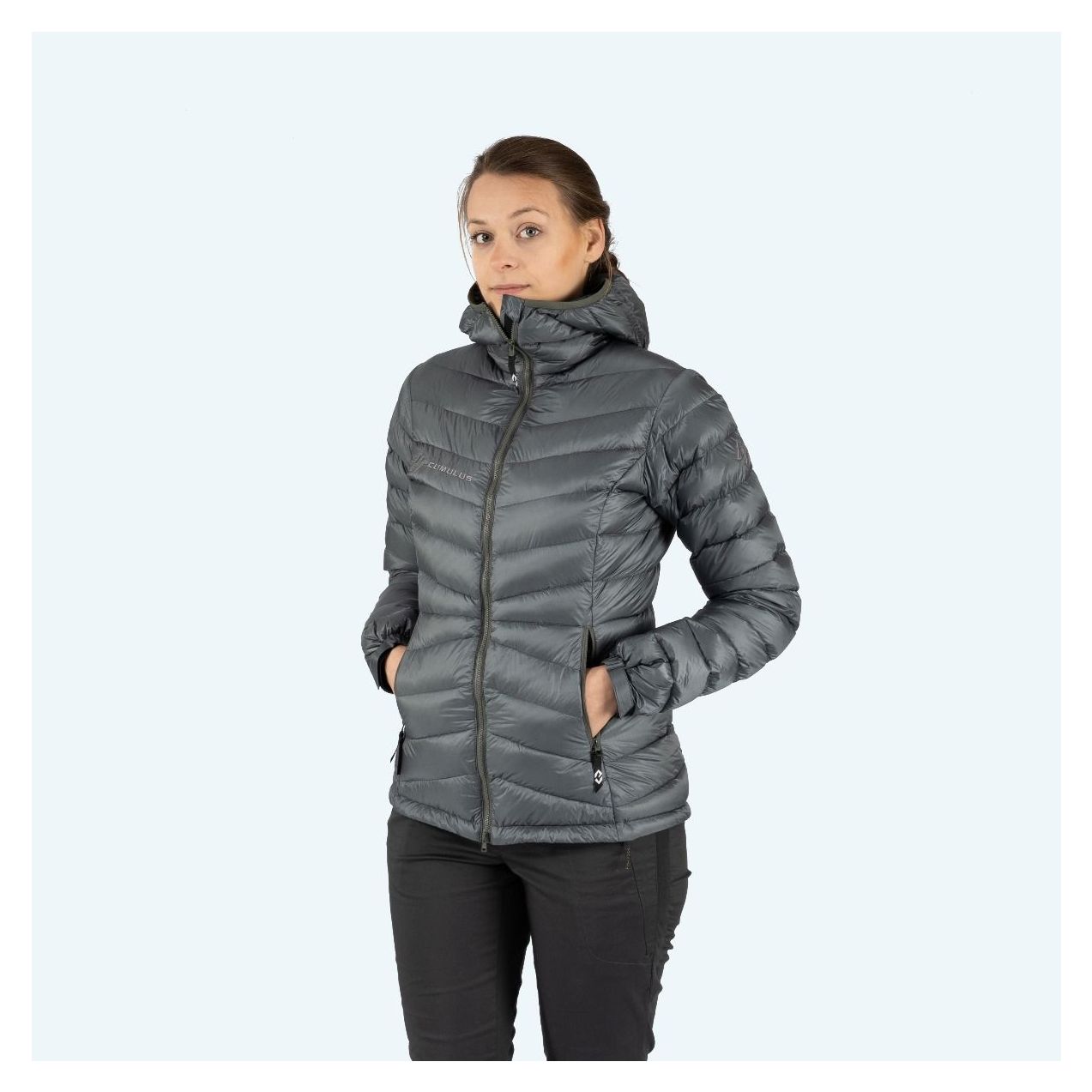 Cumulus Woman Jacket Incredilite Endurance Antracite Front 1605