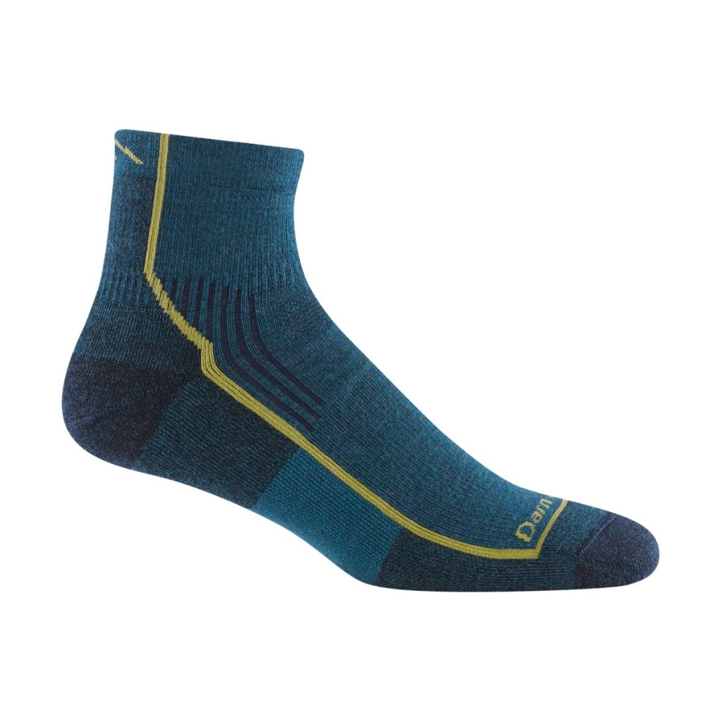 Levně Darn Tough Hiker 1/4 Midweight pánské merino ponožky - Dark Teal, L