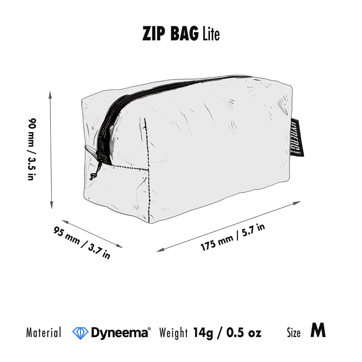 Hyberg Zip Bag Lite Size M