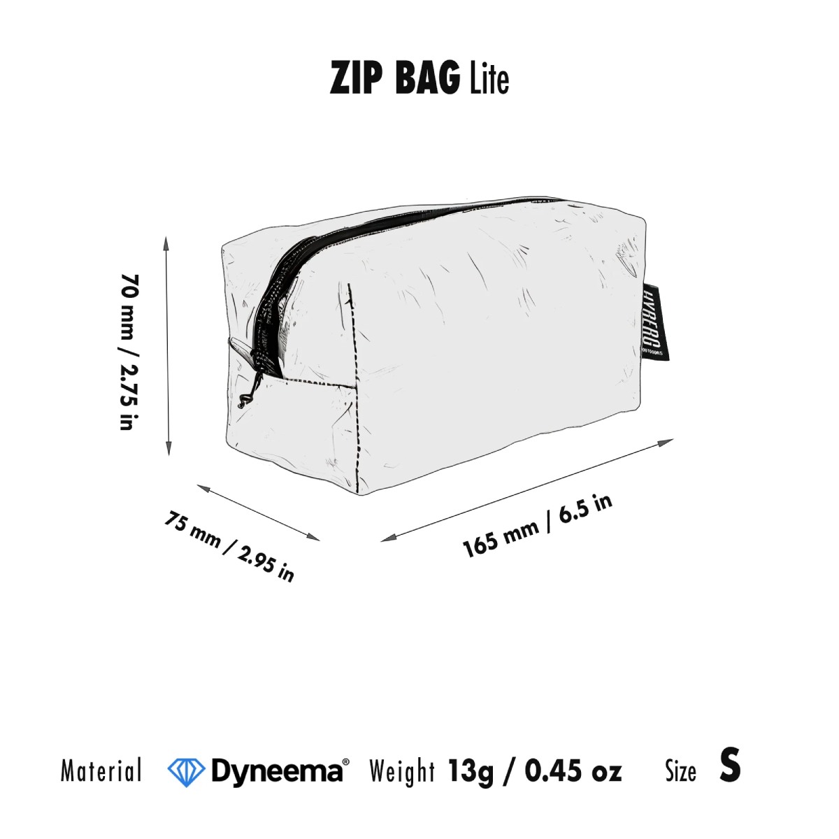 Hyberg Zip Bag Lite Size S