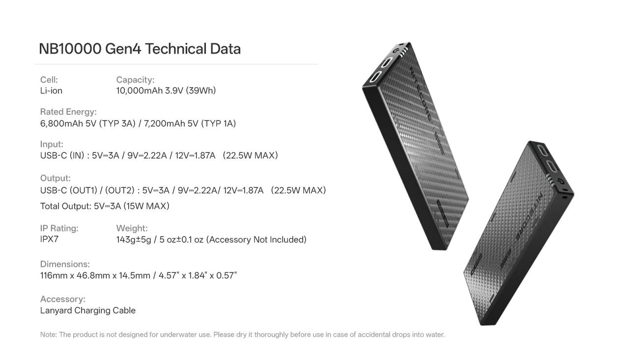 Nitecore NB10000 Power Bank GEN4 23
